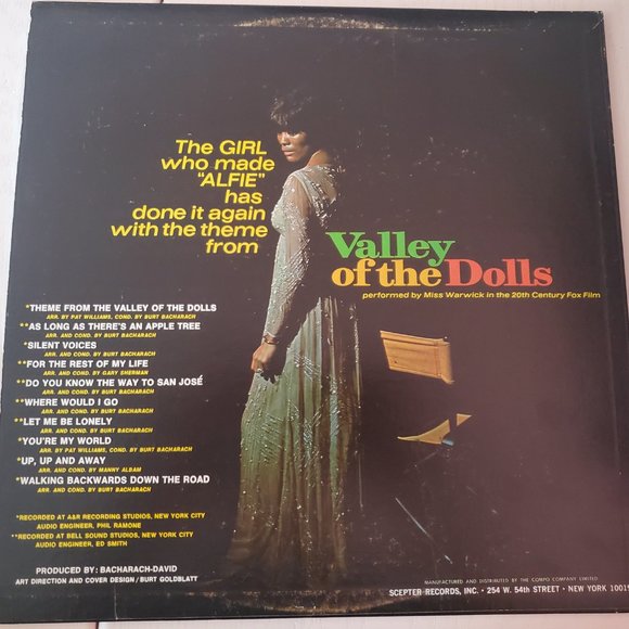 Dionne Warwick in the valley of the dolls Vynil Record - Picture 2 of 2